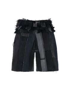 Here are your best black shorts made from secondhand denim clothes. The composition is 100% cotton fabric.*The composition of the fabric may vary a little depending on the recycled materials. It is made in a patchwork technique to minimize our production waste. We use the pieces that would otherwise end up unused (leftover after producing regular collections).The loops, two side pockets, zip and button up fastening. These are unique patchwork shorts which combine great with tops , shirts, jacket Patchwork Shorts, Best Black, Black Shorts, Denim Outfit, Button Up, Cotton Fabric, Fabric, Black, Clothes