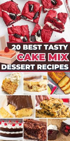 20 best tasty cake mix dessert recipes with images in the bottom right hand corner