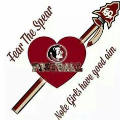 a heart with the word football on it and two crossed sabers attached to it