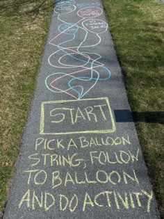 Chalk Activity Path, Group Workouts, Outside Activities