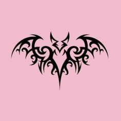 a black and white tattoo design on a pink background