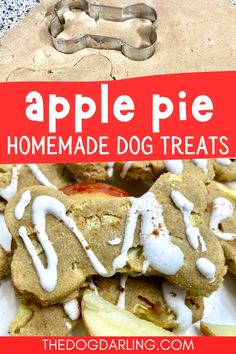 apple pie homemade dog treats on a plate