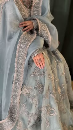 Desi Engagement Party, Light Blue Pakistani Dress, Pakistani Engagement Dresses, Desi Dress, Desi Fashion Casual, Desi Aesthetic