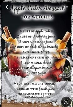 an apple cider wassail recipe for witches