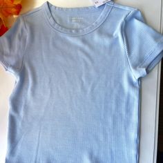 Baby Blue American Eagle Waffle T-Shirt. Never Been Worn. ~Tag On Shirt ~Size M ~Will Ship Same Day Or Next Day Basic Light Wash T-shirt For Spring, Trendy Blue Ribbed T-shirt, Blue Fitted Ribbed T-shirt, Blue Ribbed Crew Neck Top, Blue Ribbed T-shirt For Spring, Basic Blue Ribbed T-shirt, Spring Blue Ribbed T-shirt, Light Wash Basic Short Sleeve Tops, Light Wash Short Sleeve Basic Tops