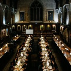 a large dining hall filled with lots of tables