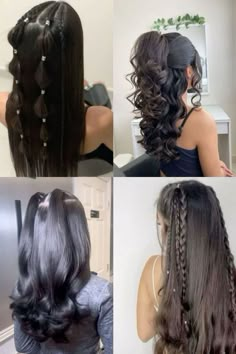 Hair Quinceanera, Κούρεμα Bob, Latina Hair, Hair Inspiration Long, Hairstyles For Layered Hair, Fishtail Braid, Caramel Highlights