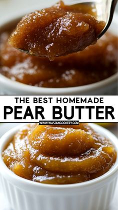 the best homemade pear butter recipe is made with fresh fruit and ready to be eaten