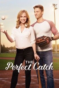 the perfect catch poster with a man and woman holding baseball mitts in their hands