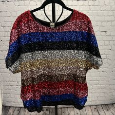 Nwt Gap - Multi Color Sequin Top - Size S/M New With Tags! Make An Offer! Gap Women, Sequin Top, Kimono Fashion, Multi Color, Top Blouse, Womens Tops, T Shirts For Women, Top Outfits, Outfit Accessories