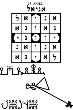 an image of a crossword puzzle with letters and numbers on it, as well as arrows