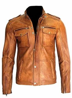 Cool Jackets For Men, Western Jackets, Brown Leather Motorcycle Jacket, Brown Motorcycle, Chrysler Crossfire, Mens Leather Coats, Motorcycle Leather Jacket, Moto Biker Jacket, Biker Men