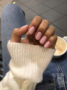 Pink Shellac Nails, Barbiecore Nails, Dreamy Nail, Nail Aesthetic, Baby Pink Nails, Plain Nails, Nails Trends