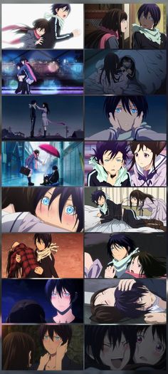 many different anime characters are shown in this series, with one being hugged by the other