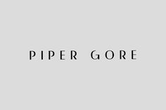 the words piper goree are black and white