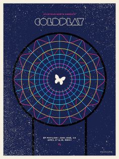 a poster with an image of a butterfly in the center and text that reads golplay