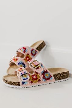 The Bacon Embroidered Sandal is made for comfort and style. This is paired with buckle straps for proper fitment for each person's individual comfort. Double strap buckle design Espadrille sole Comfortable footbed by Forever Bridal Henna Designs, Crochet Sandals, Embroidery On Clothes, Crochet Shoes, Pumas Shoes, Fashion Sandals, Outfit Inspo Fall, Orlando Florida, Shoe Game