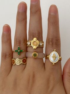 Meideya Jewelry rings Maxamilist Jewelry, Indian Inspired Jewelry, Maximalist Jewelry, Unusual Jewelry, Maximalism