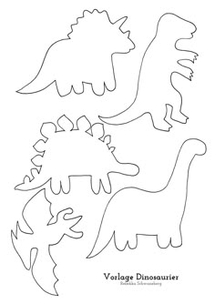 an image of dinosaurs cut out to make the shape for a paper craft project