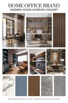 A Modern Man Home Office Brand | Modern Contemporary | Moodboard | Interior Design Contemporary Moodboard, Man Home Office, Modern Industrial House, Moodboard Interior Design, Modern Contemporary Interior Design, Masculine Interior Design, Office Cabin Design, Office Design Trends, Contemporary Office Design