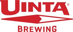 the united brewing logo is shown in red and white