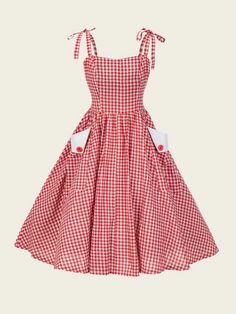 Dapper Dress, Vintage Fashion 1950s, Ball Gown Dress, Midi Skater Dress, Fashion 1950s, Vintage 1950s Dresses, Retro Mode, Ball Gown Dresses, Gingham Print