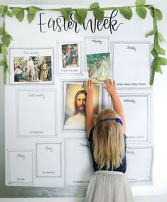 Easter Week 2018 | Blog - The Small Seed | Bloglovin’ Easter Jesus Activities, Holy Week Kids Activities, Holy Week Activities For Families, Easter Week Timeline, Holy Week Poster, Easter Week Activities, Easter Creche, Holy Week For Kids, Week Of Easter