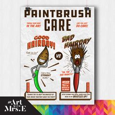 an advertisement for the paintbrush care program