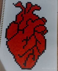 a piece of paper that has been made to look like a human heart on it