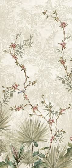 Floral Pattern Wallpaper, Wallpaper Pastel, Plant Wallpaper, Graphic Wallpaper, Pretty Wallpapers Backgrounds, Pastel Wallpaper, Flower Backgrounds, Aesthetic Iphone Wallpaper, Flower Wallpaper