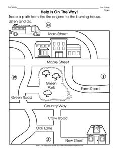 a worksheet for children to learn how to read the map