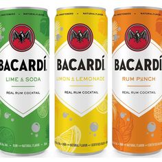 three cans of bacardi lemon and lemonade