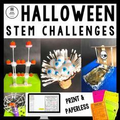 Halloween STEM Challenges are collaborative, brain-busting work disguised as fun! These four STEM activities are easy to edit and can be assigned in printable or Google Slides™ format.~~~~~~~~~~~~~~~~~~~~~~~~~~~~~~~~~~~~~~~~~~~~~~~~~~~~~~~~~~Resource includes:Four STEM Challenges perfect for Hallowe... Halloween Activities 4th Grade, Stem Activities Halloween, Halloween Stem Activities 5th Grade, Halloween Themed Stem Activities, Halloween Stem Activities Upper Elementary, Halloween Stem Challenges Elementary, Halloween Activities For Teens, Activities For October, Halloween Stem Challenge