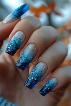 50 Greece Nail Designs: Elevate Your Look with Mediterranean Flair in 2024 - Latest & Trendy Nail Designs Nails With Blue And White, Nails With Blue, Cruise Nails, Sea Nails, Soft Gradient, Blue Glitter Nails, Trendy Nail Designs, Trendy Nail, Gradient Nails