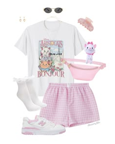 Marie Outfit Disney, Disney Bounding Aristocats, Disney Boxer Shorts Outfit, Outfits To Wear To Epcot, Princess Outfits For Disney World, Marie Disney Outfit, Disney Outfits Inspired, Coquette Disney Outfits, Magic Kingdom Disneybound