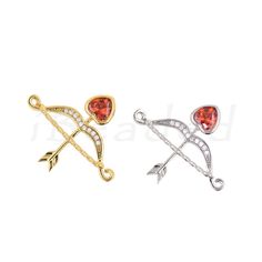 18K Filled Gold Cupid's Arrow Pendant with Diamonds, CZ Cupid's Bow Pendant, Jewelry Supplies, Valentine's Day Gift, 25x21mm ☞Metal Material:18K Gold Filled ☞Package: 1/10Pcs in opp bag ☞Size: 25x21mm ☞Primary Color:Gold ☞Usage:Bracelet Necklace Handcraft Making☞If You Have any Question, Please Contact US.Many Thanks for You Visit My Store,We Will Do My Best to Help You. About Shipping ☞We Ship the Item to Worldwide From China,So Please Pay Attention to the Shipping Time Before Place the Order. Cupid Jewelry, Cupid Bow, Cupid's Bow, Bow Pendant, Arrow Pendant, Cupids Arrow, Cupids Bow, Bow Jewelry, Jewelry Supplies