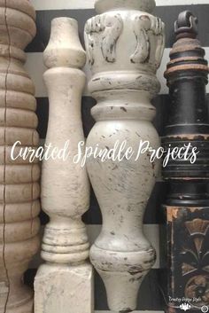 several different types of vases are stacked on top of each other