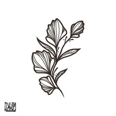 Floral Outlines, 42 Tattoo, Nouveau Tattoo, Black Ink Tattoos, Art Tattoos, Tattoo Work, Nature Tattoos, Simplistic Tattoos, Tattoo Design Drawings