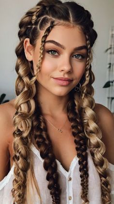 Experience the coastal vibe with Jumbo Boho Braids with Shells. These braids offer a beachy and relaxed look. Visit our page for styling tips and save this pin for your next hair inspiration. #ShellBraids #BeachyStyle #HairInspiration Braids With Shells, Braun Hair, Morning Before School, Jumbo Boho Braids, Braids Jumbo, Medium Hair Braids, Beauty Journal