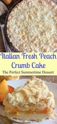 an image of easy italian peach crumb cake