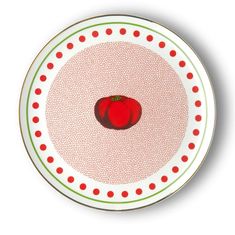 Tomato Serving Platter Family Platter Ceramic, Childrens Drawings, Retro Pop, Chiaroscuro, Porcelain Plates, Modern Pattern, French Design, Dinnerware Sets, Serving Platters