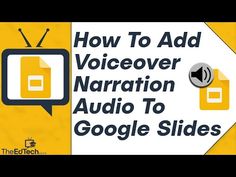 an image with the words how to add voiceover narration audio to google slides