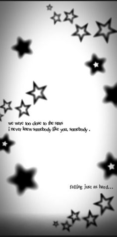 some stars are flying in the air with a quote on it that says, we were to