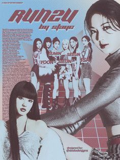 stayc run2u graphic design kpop edit Kpop Retro, I Love My Gf, Love My Gf, My Gf, Learning Graphic Design, Collage Background, Design Posters