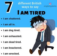 Idioms English, Learn English Speaking, I Am Tired, Am Tired, Learning English For Kids