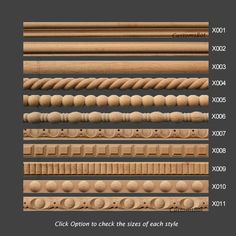 the different types of wood moulding