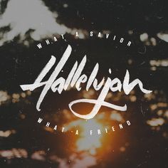 the word halelyn written in white on a black background with trees and sun behind it