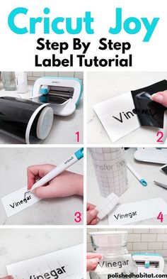 instructions for how to make a cricut joy step by step label that is easy and fun