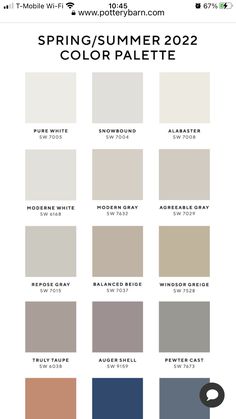 the spring / summer 2012 color palette is shown in shades of gray, beige and white