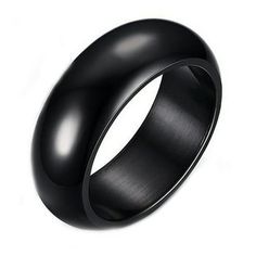 Unisex Comfort Fit Stainless Steel 7mm Width Dome Wedding Band. Size: 6.  Color: Black.  Gender: male.  Age Group: adult. Ring Png, Stainless Steel Wedding Bands, Special Gifts For Him, Commitment Rings, Comfort Fit Wedding Band, Plain Rings, Classic Wedding Rings, Color Wedding, Simple Ring